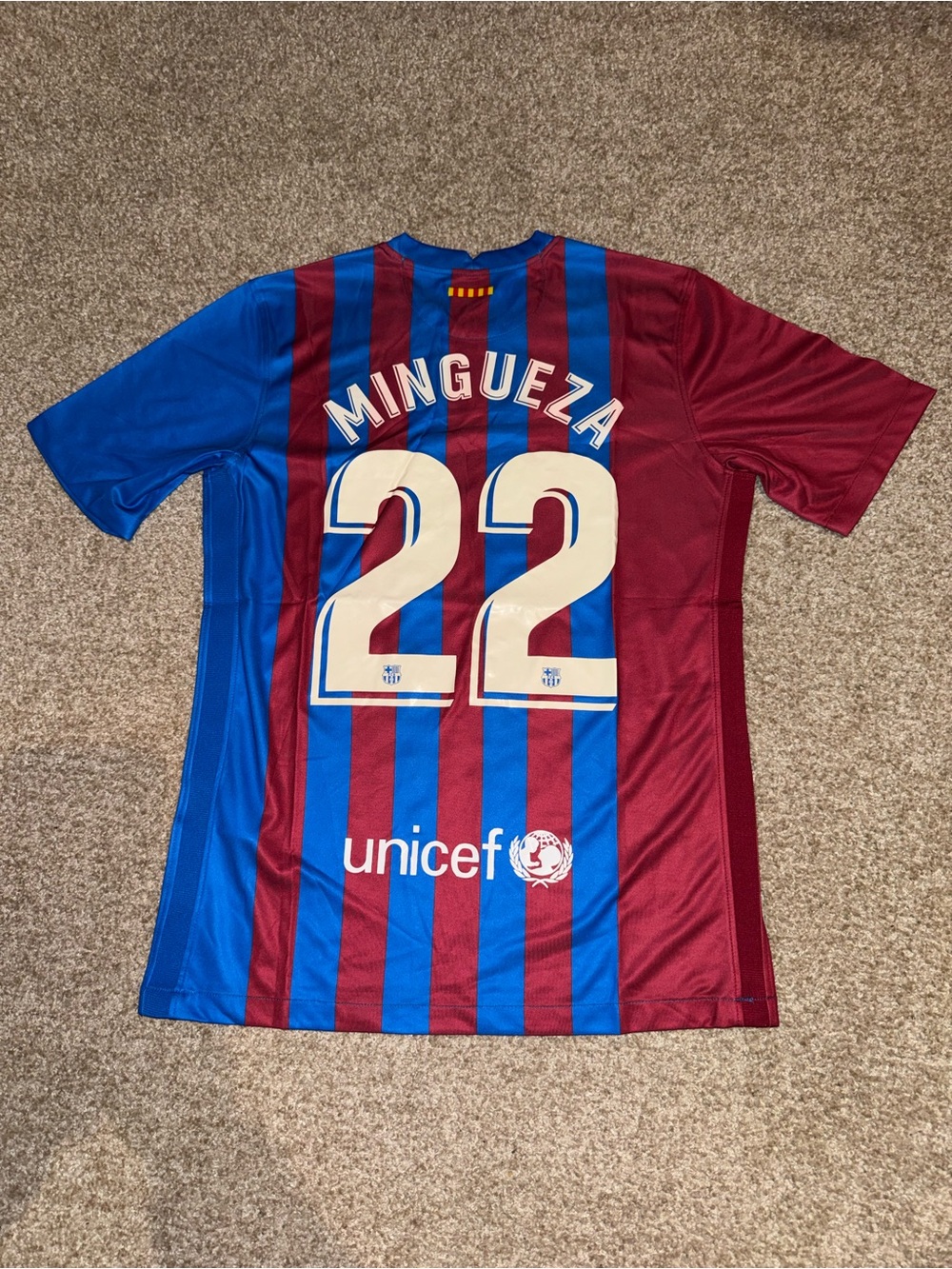 Nike FC Barcelona 2021/2022 Mingueza #22 Men’s Home Soccer Jersey 🆕
